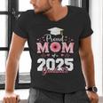 Proud Mom Of a 2025 Graduate Senior Mom Family Graduation Men's V-Neck T-Shirt