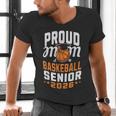 Proud Mom Of Basketball Senior 2026 Graduation Men's V-Neck T-Shirt
