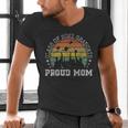 Proud Mom Of a Class Of 2021 Graduate Senior 21 Graduation Men's V-Neck T-Shirt