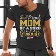 Proud Mom Of A Class Of 2026 Graduate Senior Gold Graduation Men's V-Neck T-Shirt