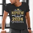 Proud Nephew Of Two 2024 Graduate Class 2024 Graduation Men's V-Neck T-Shirt