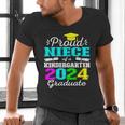 Proud Niece Of Kindergarten Graduate 2024 Graduation Niece Men's V-Neck T-Shirt