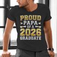 Proud Papa Of A 2026 Graduate Shirt Class Of 2026 Graduation Men's V-Neck T-Shirt