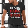 Proud Papa Of A Class Of 2018 Graduate Shirt Graduation Men's V-Neck T-Shirt