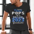 Proud Pops Of 2023 College Graduate Family 23 Graduation Men's V-Neck T-Shirt