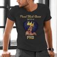 Proud Queen PhD Doctorate Degree Graduation T-Shirt Men's V-Neck T-Shirt