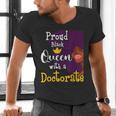 Proud Queen PhD Graduate PhD Graduation Doctorate Men's V-Neck T-Shirt