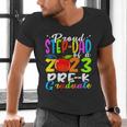 Proud Step-Dad Of 2023 Pre-K Graduate Fathers Day Graduation Men's V-Neck T-Shirt