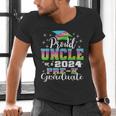 Proud Uncle Of PreK School Graduate 2024 Graduation Uncle Men's V-Neck T-Shirt