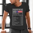 Puerto Rican Dad Nutrition Facts Pride Father's Day Men's V-Neck T-Shirt