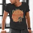 Queen Associate Degree Afrocentric GraduationShirt Men's V-Neck T-Shirt