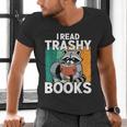 Raccoon Smutty Book Lover Spicy Romance Novels Women's Men's V-Neck T-Shirt