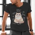 Ragdoll Cat Anatomy Cute Pet Mom Dad Cream Bicolor Men's V-Neck T-Shirt