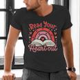Read Your Heart Out Book Valentines Day Reading Teacher Men's V-Neck T-Shirt
