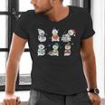 Reading Snowman Christmas Book Lovers Bookworm Librarian Men's V-Neck T-Shirt
