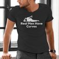 Real Men Have Curves Dad Body Men's V-Neck T-Shirt