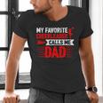 Red Cheer Dad Family Father Cheerleader Squad Men's V-Neck T-Shirt