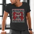 Red Sport Loud Proud Cheer Coach Dad Father's Day Men's V-Neck T-Shirt