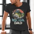 Reel Cool Dad Fishing Vintage Retro Father's Day Men's V-Neck T-Shirt