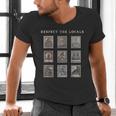 Respect The Locals Cryptid Mothman Hiking Bigfoot Introverts Men's V-Neck T-Shirt Respect The Locals Cryptid Mothman Hiking Bigfoot Introverts Men's V-Neck T-Shirt
