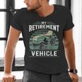 My Retirement Vehicle Riding Lawn Mower Retro Dad Men's V-Neck T-Shirt