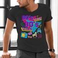 Retro 1980s 80's Baby 1990s 90's Made Me Nostalgia Birthday Men's V-Neck T-Shirt