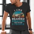 Retro Bearded Dragon Introvert For Lizard Lovers Men's V-Neck T-Shirt Retro Bearded Dragon Introvert For Lizard Lovers Men's V-Neck T-Shirt