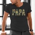 Retro Camo Hunting Papa Old Camo Dad Father’s Day Daddy Men's V-Neck T-Shirt Retro Camo Hunting Papa Old Camo Dad Father’s Day Daddy Men's V-Neck T-Shirt