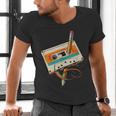 Retro Cassette Tape & Pencil Rewind Nostalgia Party 80s 90s Men's V-Neck T-Shirt