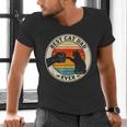 Retro Cat Dad Ever Cats Lovers For Men Women And Kids Men's V-Neck T-Shirt Retro Cat Dad Ever Cats Lovers For Men Women And Kids Men's V-Neck T-Shirt