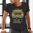 Retro Cat Daddy 80s 90s Style Sunglasses Men's V-Neck T-Shirt