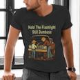 Retro Hold The Flashlight Still Dumbass Car Fixing Dad Son Men's V-Neck T-Shirt Retro Hold The Flashlight Still Dumbass Car Fixing Dad Son Men's V-Neck T-Shirt