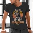 Retro Miniature Schnauzer Dad Vintage Dog Lovers Men's V-Neck T-Shirt Retro Miniature Schnauzer Dad Vintage Dog Lovers Men's V-Neck T-Shirt