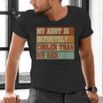Retro Niece Nephew Auntie My Aunt Is Cooler Than My Dad Men's V-Neck T-Shirt