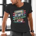 Retro Old Cassette Tape Cartoon With Walker Nostalgia Men's V-Neck T-Shirt