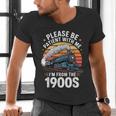 Retro Please Be Patient With Me I'm From The 1900s Train Men's V-Neck T-Shirt
