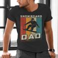 Retro Snowboard Dad Snowboarding Father Snowboarder Dad Men's V-Neck T-Shirt