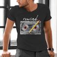 Rewind Cassette Tape Nostalgia 80s 90s Retro Music Lover Men's V-Neck T-Shirt
