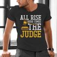 All Rise Here Comes The Judge Lawyer Graduation Quote Men's V-Neck T-Shirt