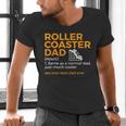 Roller Coaster Dad Definition Best Dad Ever Men's V-Neck T-Shirt Roller Coaster Dad Definition Best Dad Ever Men's V-Neck T-Shirt