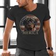 Rottie Dog Mom Dad 'Merica Rottweiler Men's V-Neck T-Shirt Rottie Dog Mom Dad 'Merica Rottweiler Men's V-Neck T-Shirt
