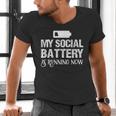 Sarcastic Anti Low Social Battery Social Introvert Men's V-Neck T-Shirt