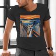 The Scream Cat Parody For Kitty Cat Lover Cat Mom Cat Dad Men's V-Neck T-Shirt The Scream Cat Parody For Kitty Cat Lover Cat Mom Cat Dad Men's V-Neck T-Shirt