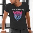 Secretly Bisexual Bi Introvert Bi Pride Antisocial LGBTQ Men's V-Neck T-Shirt