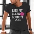 Sen18r Shirt Senior 2018 Graduation Kiss Lips Men's V-Neck T-Shirt