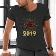 Senior 2019 Graduation Shirt Burgundy Gold Class Colors G23 Men's V-Neck T-Shirt