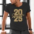 Senior 2025 Class Of 2025 Gold Senior Graduation Men's V-Neck T-Shirt