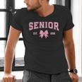 Senior 2026 Class Of 2026 Coquette Pink Bow Graduation 2026 Men's V-Neck T-Shirt