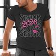 Senior 2026 Class Of 2026 Coquette Pink Bow Graduation Moms Men's V-Neck T-Shirt