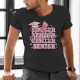 Senior 2026 Class Of 2026 Cute Coquette Pink Bow Graduation Men's V-Neck T-Shirt